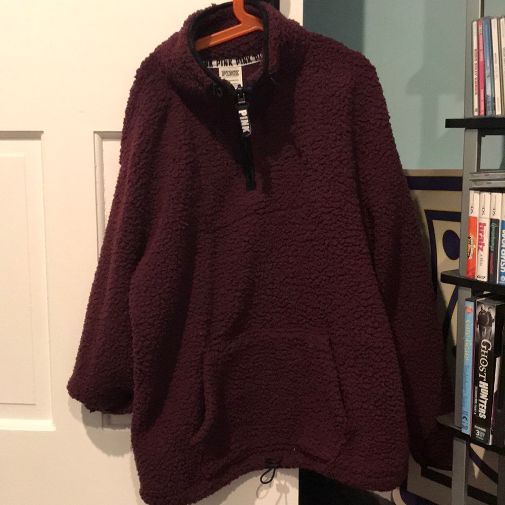 Pink fleece sweatshirt